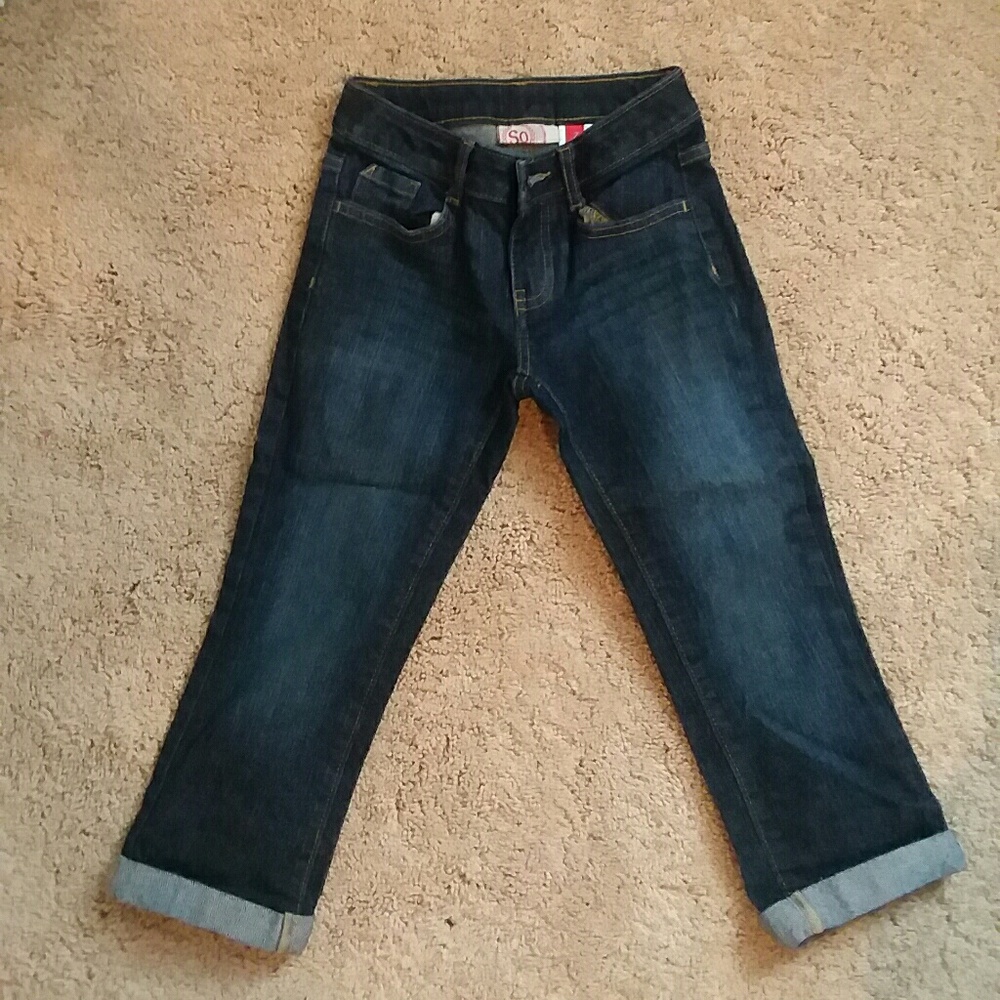 DONATED- Denim Capri in Dark Wash
